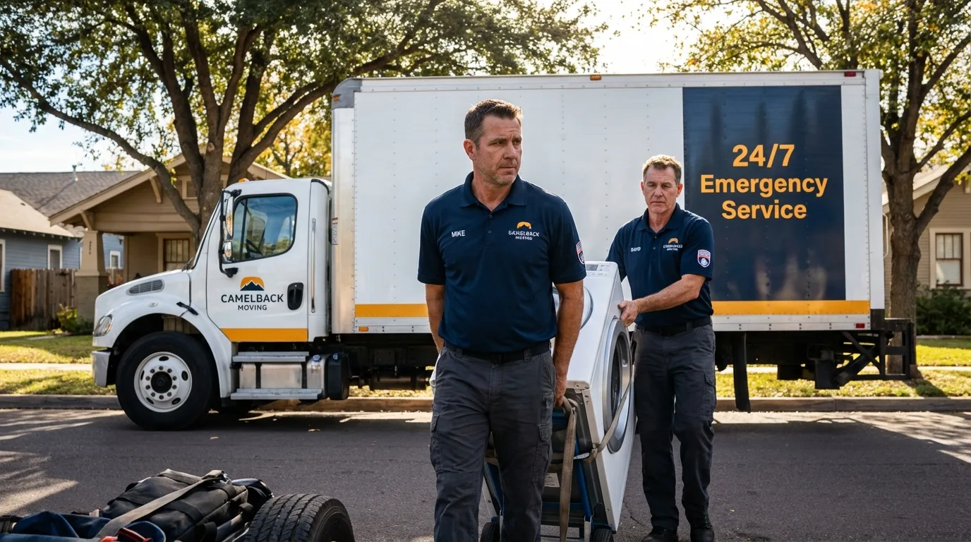 CamelBack Moving crew loading furniture in Laguna Niguel, CA